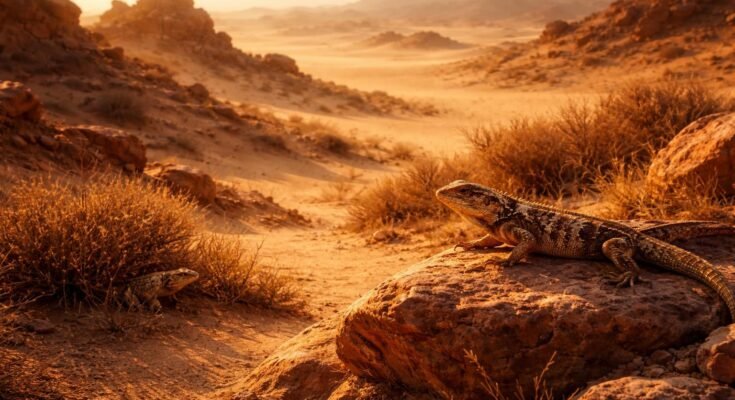 Élet víz nélkül? A sivatagi hüllők elképesztő túlélési stratégiái Sivatagi hüllők víz nélkül is túlélő stratégiákat mutatnak napfényben, és ragadozók között